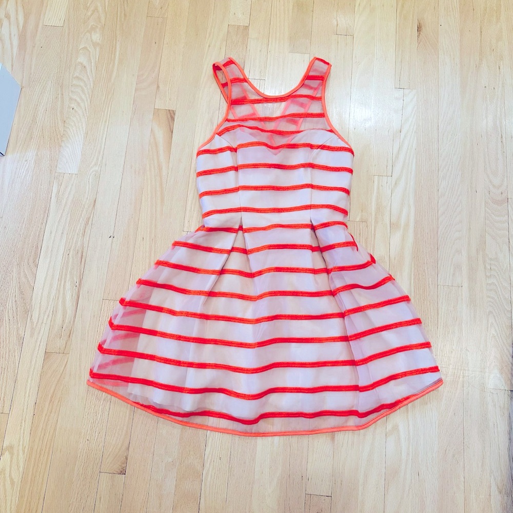 Orange Striped Dress